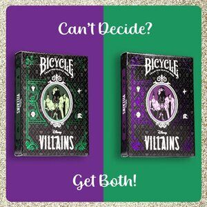 Bicycle x Disney Villains Green & Purple Bundle
